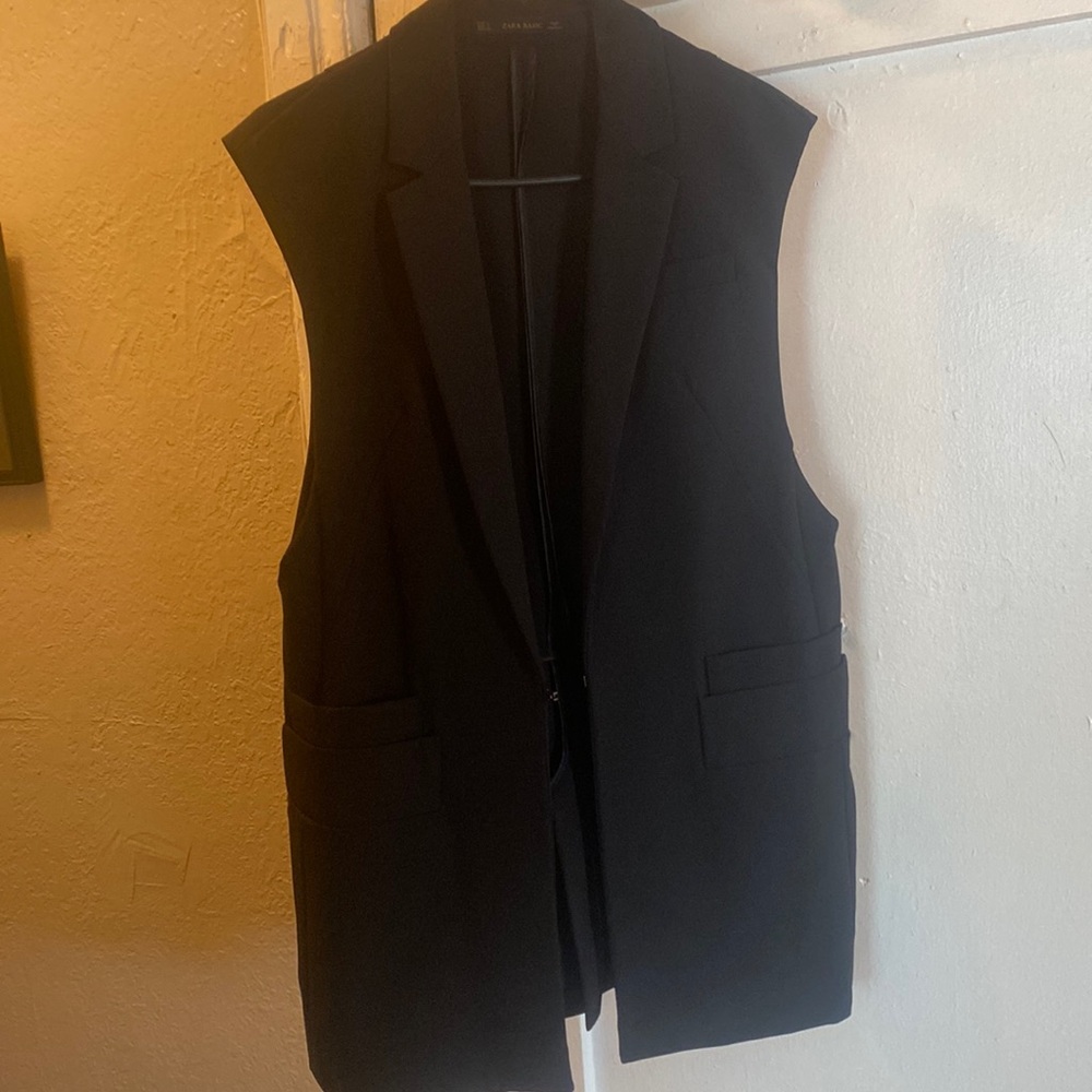 Black Zara Blazer Vest